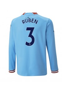 Manchester City Ruben Dias #3 Fotballdrakt Hjemme Klær 2022-23 Lange ermer